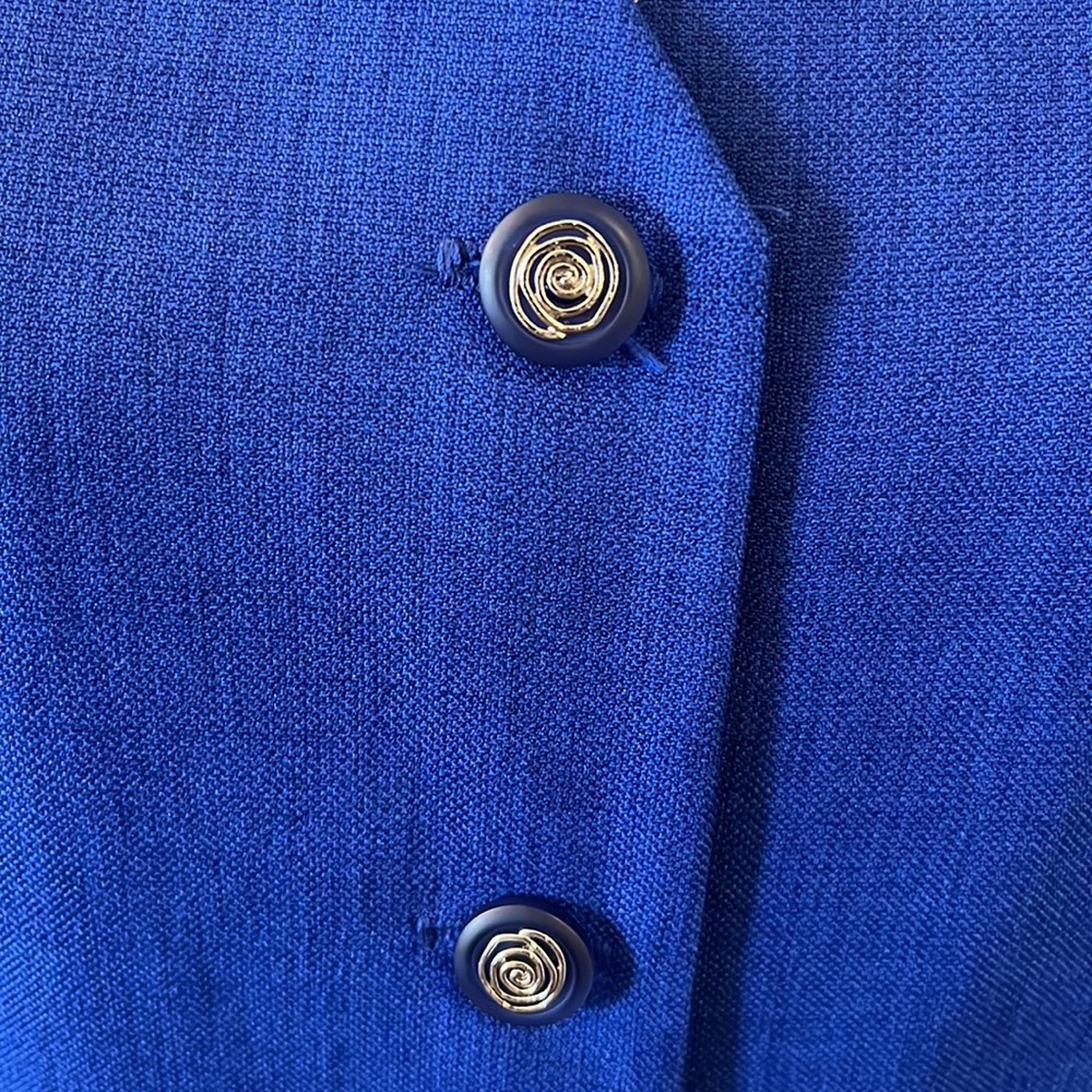 Vintage Periwinkle Collared Button Down Dress - image 3